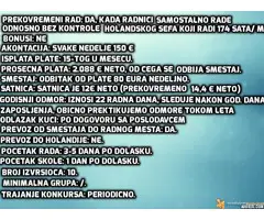 Potrebni majstori I pomocnici za rad u Holandiji