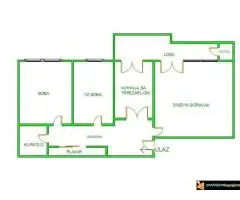 Trosoban stan,  cena 150 000e.