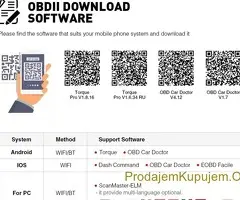 Bluetooth OBD SCAN Elm327 OBD2 PIC18F25K80 Čip Dijagnos