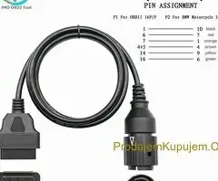 ICOM-D kabel za BMW 10 pin na 16 pin OBD2 za motocikle.