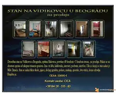 Stan na Vidikovcu u Beogradu na prodaju