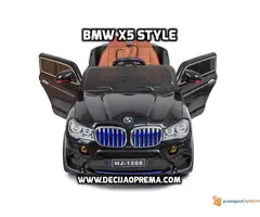 BMW X5 Style na akumulator 12V za decu Crni - 6