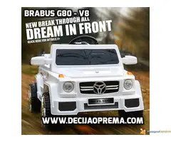 BRABUS G80-V8 Dzip na akumulator za decu Beli