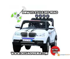 BMW X5 Style Off-Road auto za decu na akumulator 12V dvosed